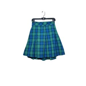 Plaid Skirt Modest School Uniform Skirt/Skort Adjustable Waist Side Zip Academia